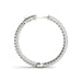 14k White Gold Two Row Pave Set Diamond Hoop Earrings (7 cttw) Earrings Angelucci Jewelry   