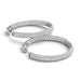 14k White Gold Two Row Pave Set Diamond Hoop Earrings (7 cttw) Earrings Angelucci Jewelry   