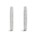 14k White Gold Two Row Pave Set Diamond Hoop Earrings (7 cttw) Earrings Angelucci Jewelry   