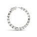 14k White Gold Two Sided Prong Set Diamond Hoop Earrings (3 1/2 cttw) Earrings Angelucci Jewelry   