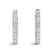 14k White Gold Two Sided Prong Set Diamond Hoop Earrings (3 1/2 cttw) Earrings Angelucci Jewelry   