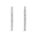Oval Shape Two Sided Diamond Hoop Earrings in 14k White Gold (2 cttw) Earrings Angelucci Jewelry   