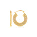 10k Yellow Gold Greek Key Small Hoop Earrings Earrings Angelucci Jewelry   