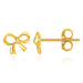 14k Yellow Gold Bow Style Post Earrings Earrings Angelucci Jewelry   