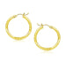 14k Yellow Gold Diamond Cut Hoop Earrings (20mm) Earrings Angelucci Jewelry   