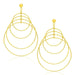 14k Yellow Gold Graduated Textured Circle Earrings Earrings Angelucci Jewelry   