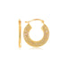 14k Yellow Gold Greek Key Small Hoop Earrings Earrings Angelucci Jewelry   