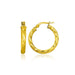 14k Yellow Gold Hoop Earrings with Diamond Cut Style Earrings Angelucci Jewelry   