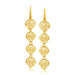 14k Yellow Gold Leaf Like Chain Dangling Earrings Earrings Angelucci Jewelry   