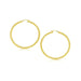 14k Yellow Gold Polished Hoop Earrings (25 mm) Earrings Angelucci Jewelry   