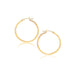 14k Yellow Gold Polished Hoop Earrings (40 mm) Earrings Angelucci Jewelry   