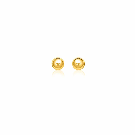 14k Yellow Gold Round Stud Earrings (6.0 mm) Earrings Angelucci Jewelry   