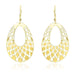 14k Yellow Gold Teardrop Filigree Design Graduated Open Teardrop Earrings Earrings Angelucci Jewelry   