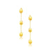 14k Yellow Gold Textured and Shiny Pebble Dangling Earrings Earrings Angelucci Jewelry   