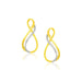 14k Yellow Gold Thin Infinity Diamond Accented Earrings Earrings Angelucci Jewelry   