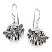18k Yellow Gold and Sterling Silver Branch and Dragonfly Design Earrings Earrings Angelucci Jewelry   