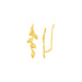Leafy Branch Motif Climber Earrings in 14k Yellow Gold Earrings Angelucci Jewelry   