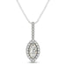 Marquis Shape Diamond Halo Pendant in 14k White Gold (2/3 cttw) Necklaces Angelucci Jewelry   