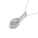 Marquis Shape Diamond Halo Pendant in 14k White Gold (2/3 cttw) Necklaces Angelucci Jewelry   