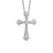 Gothic Cross Pendant with Diamonds in Sterling Silver Pendants Angelucci Jewelry   