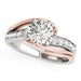 14k White And Rose Gold Bypass Shank Diamond Engagement Ring (1 1/8 cttw) Rings Angelucci Jewelry   