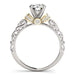 14k White And Yellow Gold Antique Style Diamond Engagement Ring (1 1/8 cttw) Rings Angelucci Jewelry   