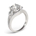 14k White Gold 3 Stone Split Pave Shank Diamond Engagement Ring (2 3/4 cttw) Rings Angelucci Jewelry   
