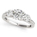 14k White Gold 3 Stone Style Round Diamond Engagement Ring (1 3/4 cttw) Rings Angelucci Jewelry   