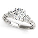 14k White Gold Antique Design 3 Stone Diamond Engagement Ring (1 3/4 cttw) Rings Angelucci Jewelry   