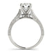 14k White Gold Antique Design Diamond Engagement Ring (1 5/8 cttw) Rings Angelucci Jewelry   
