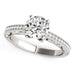 14k White Gold Antique Pronged Round Diamond Engagement Ring (1 1/8 cttw) Rings Angelucci Jewelry   