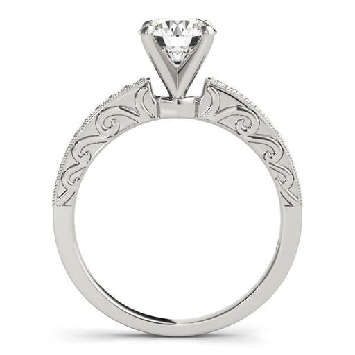 14k White Gold Antique Style Diamond Engagement Ring (1 1/8 cttw) Rings Angelucci Jewelry   