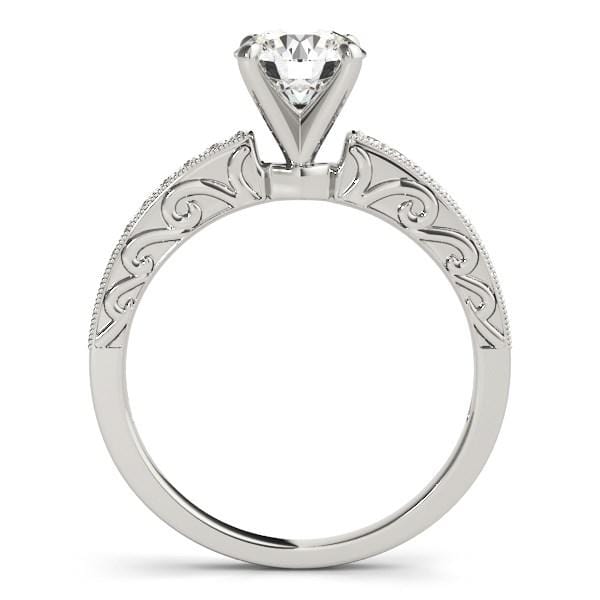 14k White Gold Antique Style Diamond Engagement Ring (1 1/8 cttw) Rings Angelucci Jewelry   