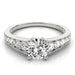 14k White Gold Antique Tapered Shank Diamond Engagement Ring (1 3/8 cttw) Rings Angelucci Jewelry   