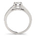 14k White Gold Antique Tapered Shank Diamond Engagement Ring (1 3/8 cttw) Rings Angelucci Jewelry   