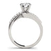 14k White Gold Bypass Round Pronged Diamond Engagement Ring (1 5/8 cttw) Rings Angelucci Jewelry   