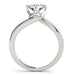 14k White Gold Bypass Style Solitaire Round Diamond Engagement Ring (1 cttw) Rings Angelucci Jewelry   