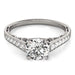 14k White Gold Cathedral Design Diamond Engagement Ring (1 1/4 cttw) Rings Angelucci Jewelry   