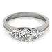 14k White Gold Classic 3 Stone Round Diamond Engagement Ring (1 cttw) Rings Angelucci Jewelry   