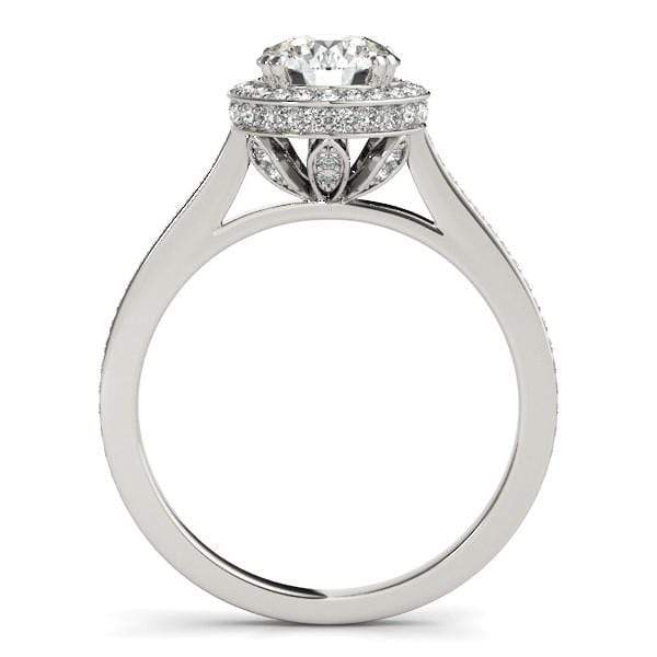 14k White Gold Classic Channel Slim Shank Diamond Engagement Ring (2 cttw) Rings Angelucci Jewelry   