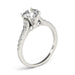 14k White Gold Diamond Engagement Ring With Single Row Band (1 3/4 cttw) Rings Angelucci Jewelry   