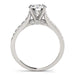 14k White Gold Diamond Engagement Ring With Single Row Band (1 3/4 cttw) Rings Angelucci Jewelry   