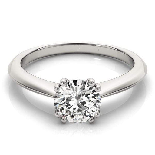 8 Prong Solitaire Engagement Ring, Double Prong Set, 14-Karat, 1 cttw Round-cut Rings Angelucci Jewelry   