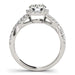 14k White Gold Entwined Split Shank Diamond Engagement Ring (1 1/2 cttw) Rings Angelucci Jewelry   